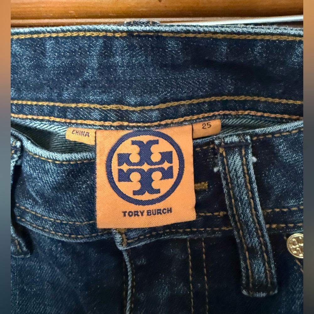 Tory Burch Dark Blue Denim Jeans - Picture 2 of 11